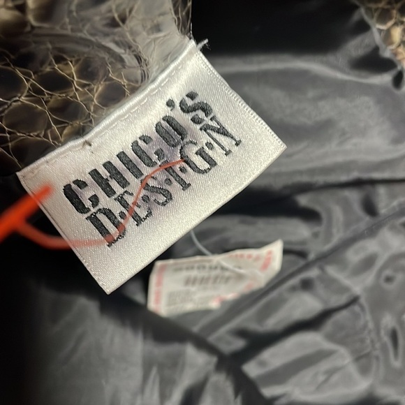 NWT Edgy Reptile Skirt Chicos Design Croc Retro Brown 12 90s Y2K Mini Faux - Picture 10 of 13